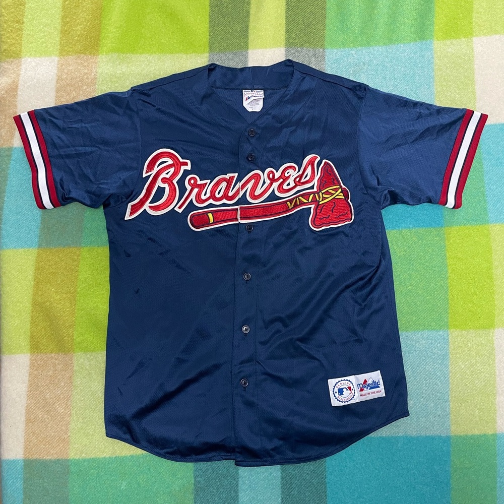 Vintage Atlanta Braves Majestic 90’s MLB Baseball Jersey Men’s